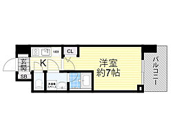 スプランディッド2 1Kの間取図画像