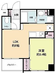 サクセス緑地公園 1LDKの間取図画像