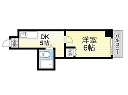 センチュリー新大阪 1DKの間取図画像