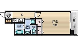アスリート新大阪2番館 1Kの間取図画像