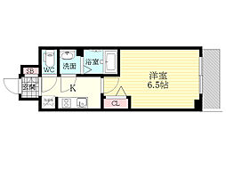スワンズシティ新大阪ヴィーヴォ 1Kの間取図画像