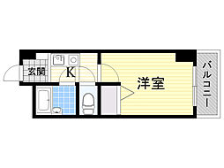 ノルデンハイム豊里 1Kの間取図画像