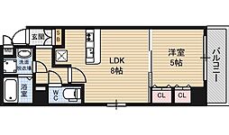 セントロイヤルクラブ新大阪 1LDKの間取図画像