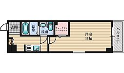 アクアスイート新大阪 1Kの間取図画像