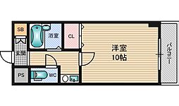 コウジィコート菅原 1Kの間取図画像
