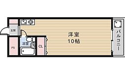 第3村西マンション 3階ワンルームの間取り