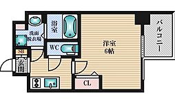 エスリード新大阪グランファースト 7階1Kの間取り