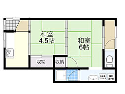旭第1ハイツ 1階2Kの間取り