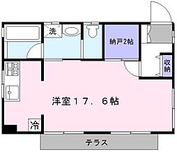 BigTreeハウス ワンルームの間取図画像