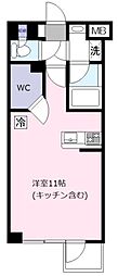 グラーレバイロイト ワンルームの間取図画像