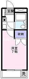 サニーライフ四谷 1Kの間取図画像