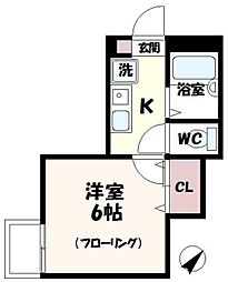 アネックススギモト 1Kの間取図画像
