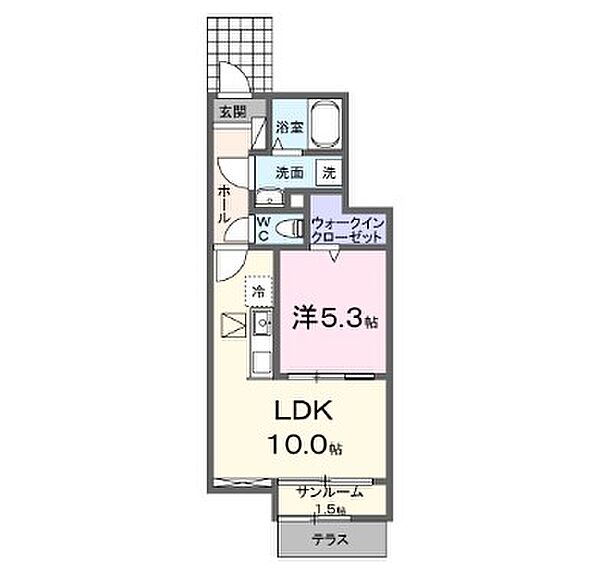 サンセールIIＡ 103｜兵庫県高砂市阿弥陀町南池(賃貸アパート1LDK・1階・40.44㎡)の写真 その2