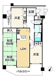 コスモ・ザ・パークスイースト1 4LDKの間取り