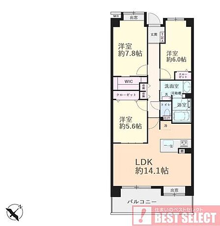 ■12階建て10階部分の南東向き住戸で眺望・陽当り・通風良好