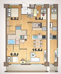 ステラメゾン田端 3階3LDKの間取り