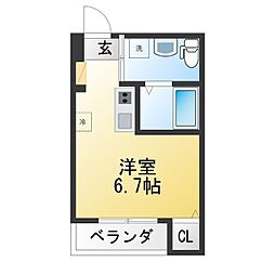 レ・スタ西日暮里 ワンルームの間取図画像