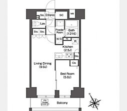 COMFORIALIV根岸二丁目 1LDKの間取図画像