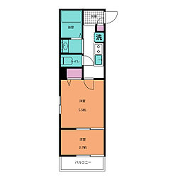 Mark Duo西所沢I 1階2Kの間取り