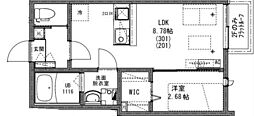 KEIAI RESIDENCE 狭山ヶ丘 3階1LDKの間取り