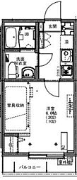 KEIAI RESIDENCE 西所沢 2階1Kの間取り