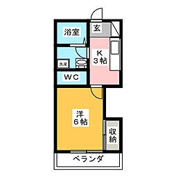 間取図画像 1K