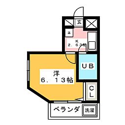 エトワールマンション 1Kの間取図画像