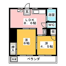 間取図画像 2DK