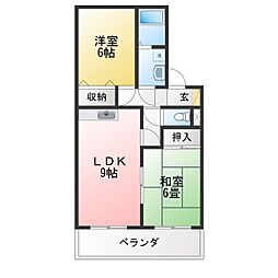 T,S,Tサンハイツ 2LDKの間取図画像