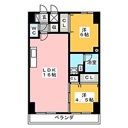 マルナカビレッジ壱番館 2SLDKの間取図画像