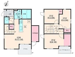 美園ミノリエ花梨 1階3LDKの間取り