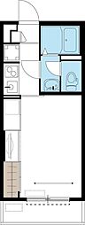 リブリ・プリムヴェール 3階1Kの間取り