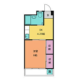 メゾン調 1DKの間取図画像