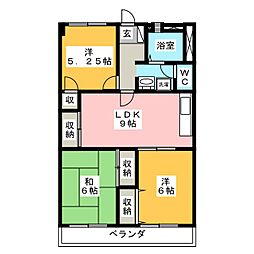 第二武笠ビル 3LDKの間取図画像