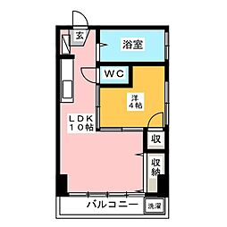 (有)加来ビル 1LDKの間取図画像