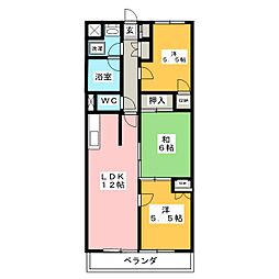 サンジェルマン・2 3LDKの間取図画像