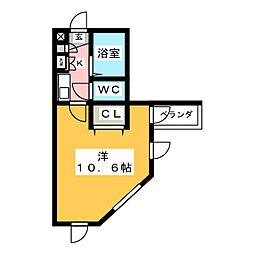 ステラ伸光 1Kの間取図画像
