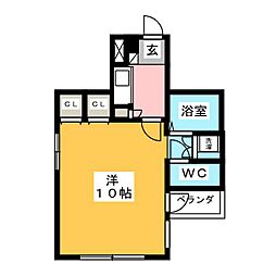 ステラ伸光 1Kの間取図画像