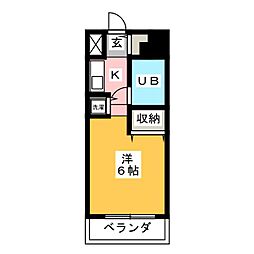 ヴィアーレ浦和 1Kの間取図画像