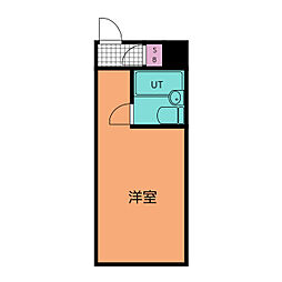 JR京浜東北・根岸線 大宮駅 徒歩9分の賃貸マンション 3階ワンルームの間取り