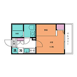 KEIAI RESIDENCE 大和田 3階1Kの間取り