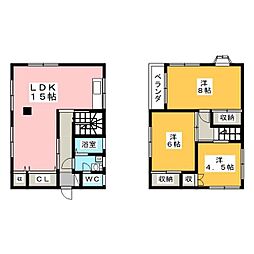 サンテラス・ぴよ 1階3LDKの間取り