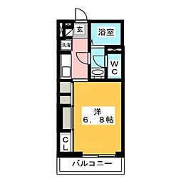 リブリ・大宮堀の内 3階1Kの間取り