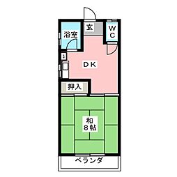スターハイツ 1DKの間取図画像