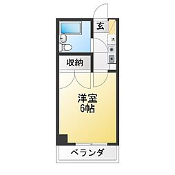 Verdino 1Kの間取図画像