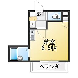 メゾン光 1Kの間取図画像