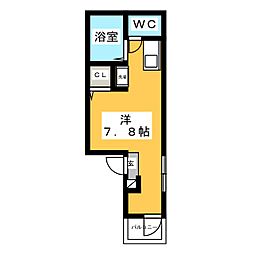 ブロリー大宮 ワンルームの間取図画像