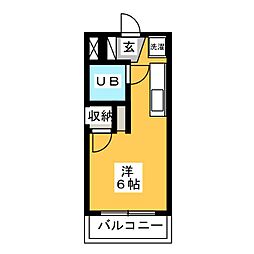 マンションシュウメイ ワンルームの間取図画像