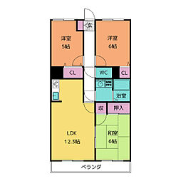 エル・パラシオ 2階3LDKの間取り