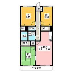 エル・パラシオ 2階3LDKの間取り